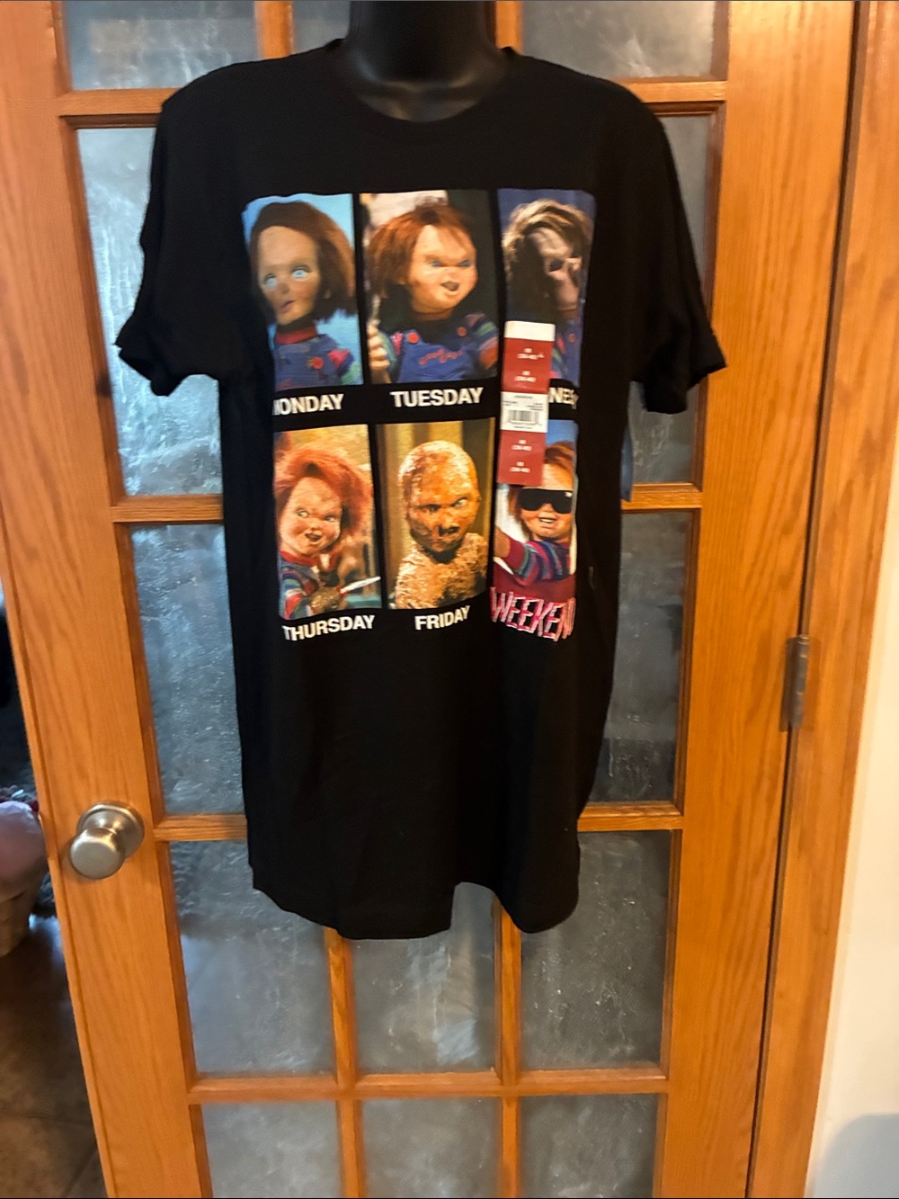 Black Chucky Character Graphic Tee - Brand Unspecified